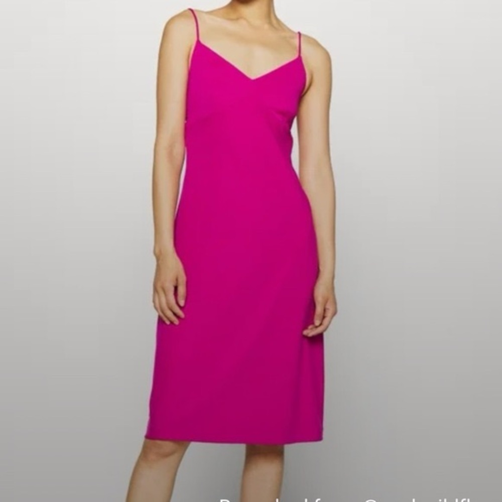NWOT Banana Republic Hot Pink Cocktail Midi Dress Size XS